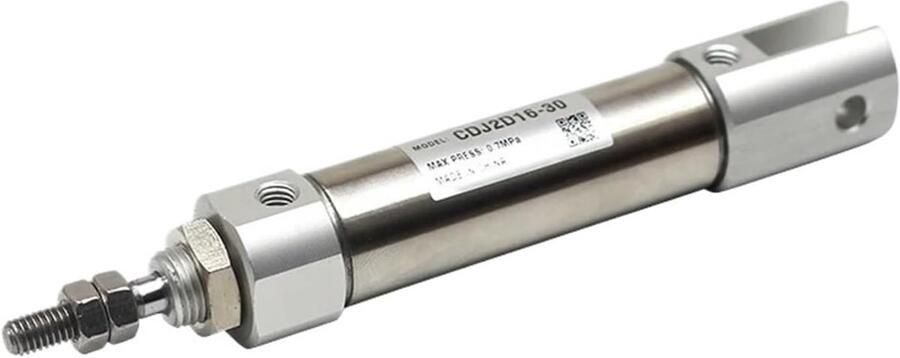 Dubbele Pen Cilinder Pneumatische Cilinder Automatiseren van Beweging Dubbel Effect 10-16 mm Boring Metaal