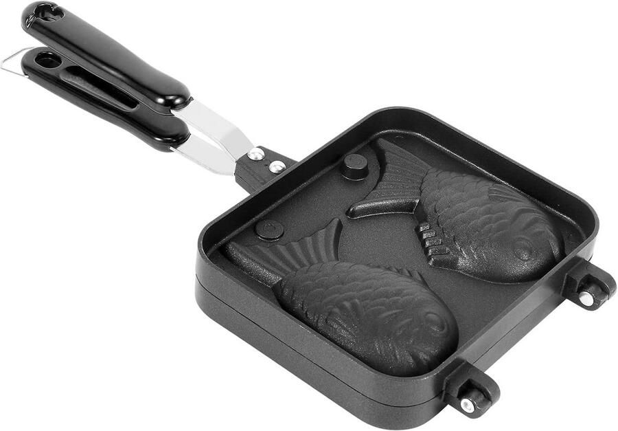 Dubbele Visvorm Wafelijzer Taiyaki Pan voor Japanse Pannenkoeken en Warme Desserts