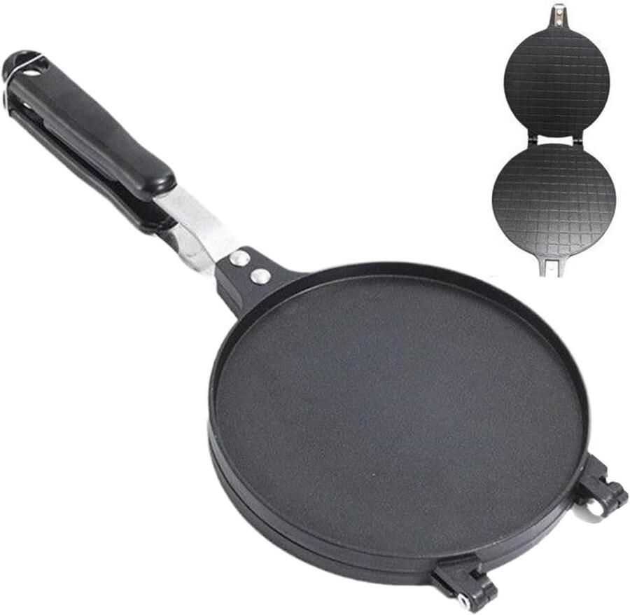 Dubbele Wafelmaker Wafelijzer Bakplaat Kleine Gebakjes Maken Dubbele Anti-aanbaklaag 43 x 20 cm Meerkleurig