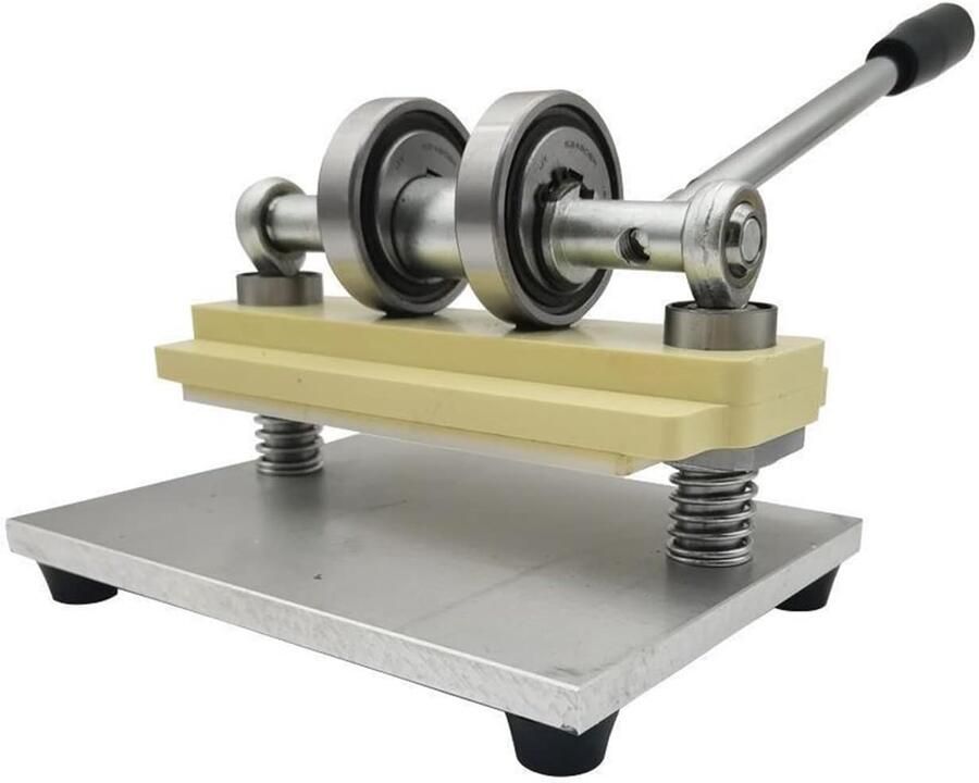 Dubbele Wiel Snijmachine Leer Snijder Handwerk Maken Stabiele Bodemplaat 155 mm Breed Zwart