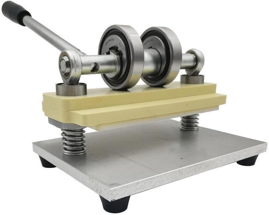 Dubbele Wiel Snijmachine Stansmachine Papier Hobby Projecten Maken Roestvrijstalen Bodemplaat 155 mm Breed Zwart