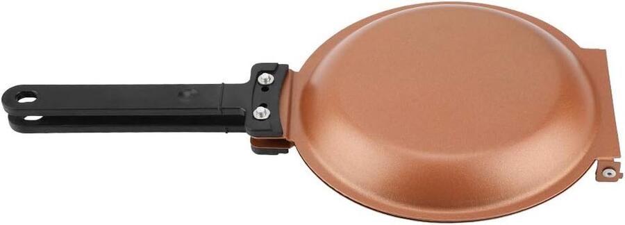 Dubbele Zijkant Pan Pannenkoekenpan Koekenpan Lekkere Maaltijden Maken Dubbelzijdig Flip Ontwerp 19 Cm Diameter Goud