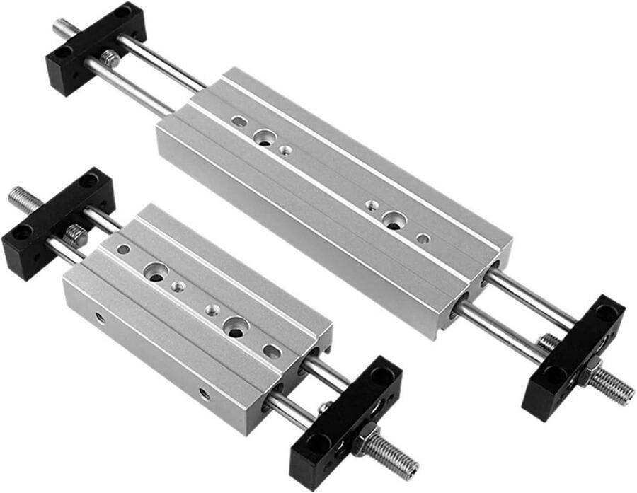 Dubbele Zuigerstang Cilinder Perslucht Cilinder Industriële Automatisering Verstelbare Slag Boring 25mm Standaard