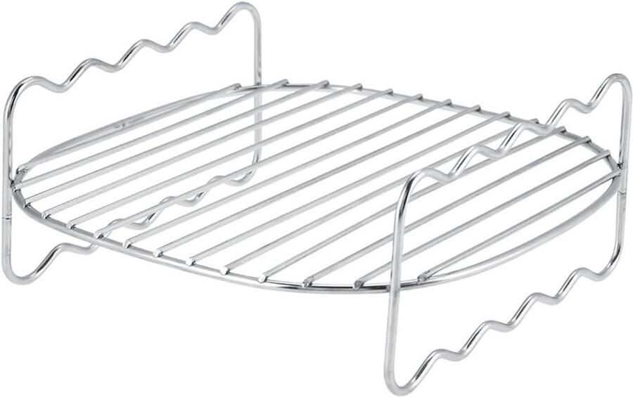Dubbellaags RVS Grillrek voor Airfryer Accessoires