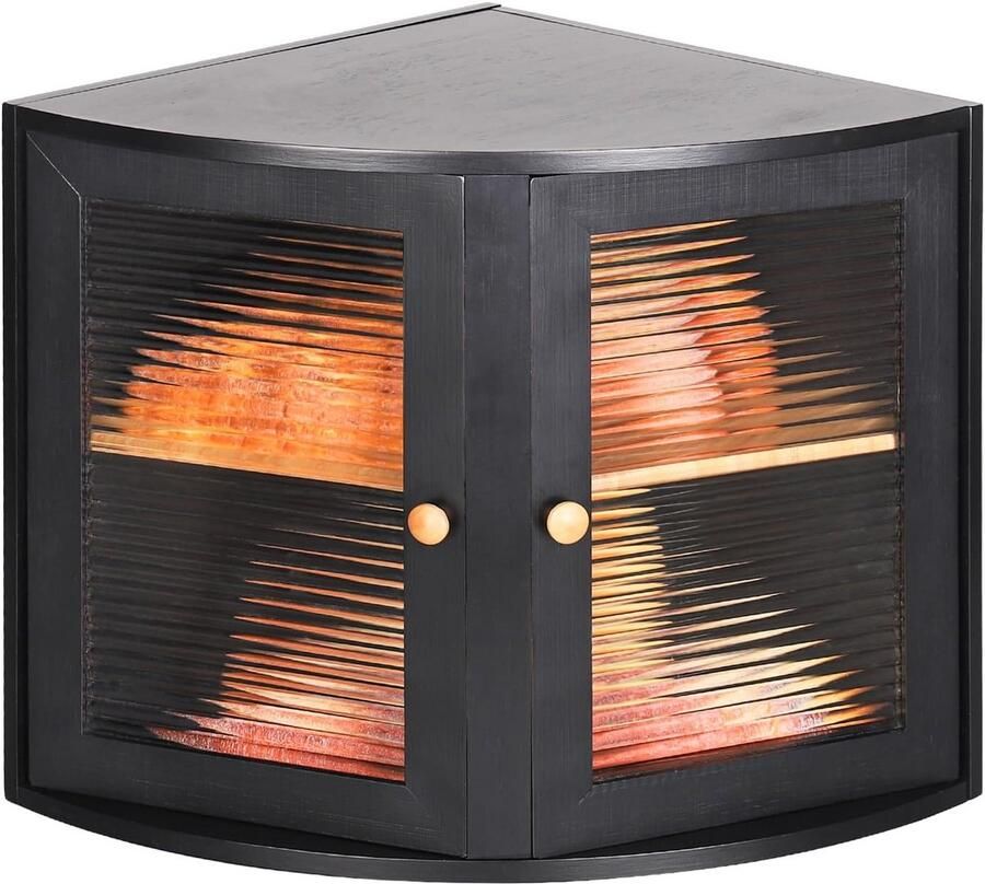 Dubbellaagse Bamboe Broodtrommel voor Aanrecht Grote Houten Opslagbak