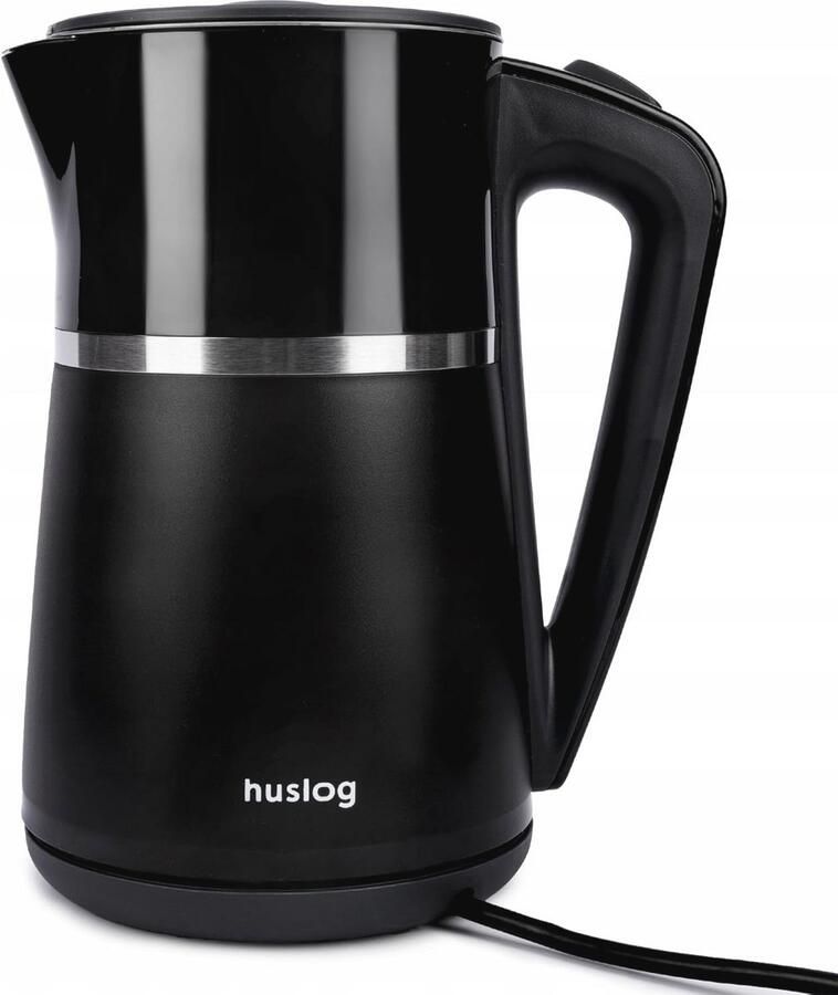 Dubbelwandige Waterkoker 1 7L 2200W met Snelkookfunctie Draadloos Afneembaar Deksel & Druppelvrije Schenkkan