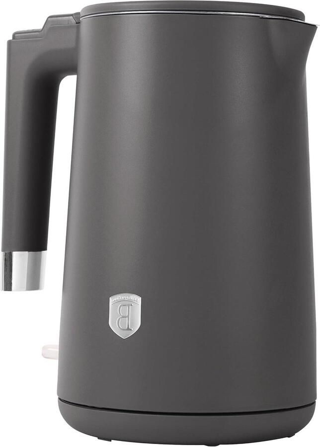 Dubbelwandige Waterkoker Elektrische Ketel Snel Water Koken Koud Aanvoelend Oppervlak 17 liter Antraciet Zwart