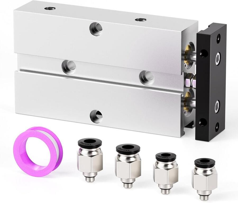 Dubbelwerkende Pneumatische Luchtcilinder 16mm Boring 50mm Slag Aluminium