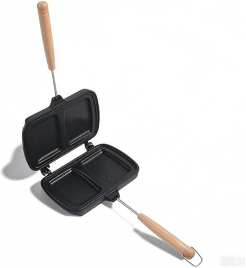 Dubbelzijdige Anti-aanbak Sandwich Pan voor Panini's Draagbare Ontbijt Maker