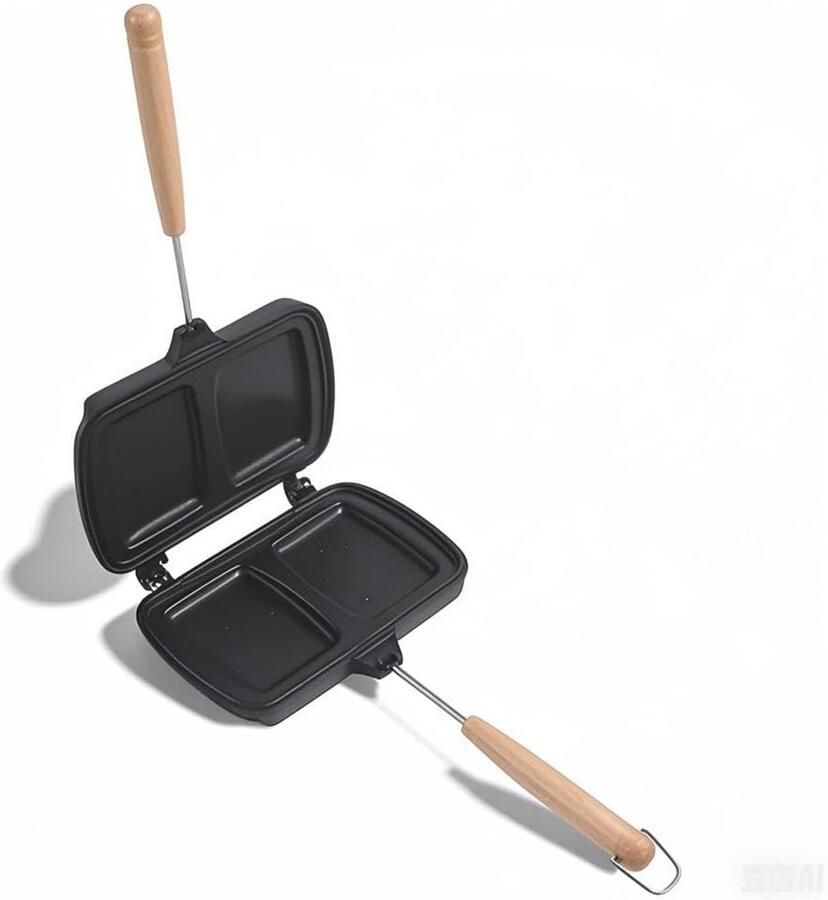 Dubbelzijdige Anti-aanbak Sandwich Pan voor Panini's Draagbare Ontbijt Maker