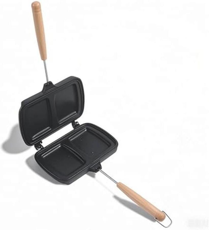 Dubbelzijdige Anti-aanbak Sandwich Pan voor Panini's Draagbare Ontbijt Maker