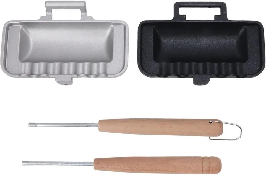 Dubbelzijdige Bakpan Sandwich Maker Sandwiches Maken Efficiënt Ontwerp 30x14cm Zwart
