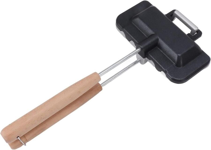 Dubbelzijdige Bakvorm Sandwichpan Omeletpan Ontbijt Maken Verwijderbare Lade 23x14x5 cm Grijs