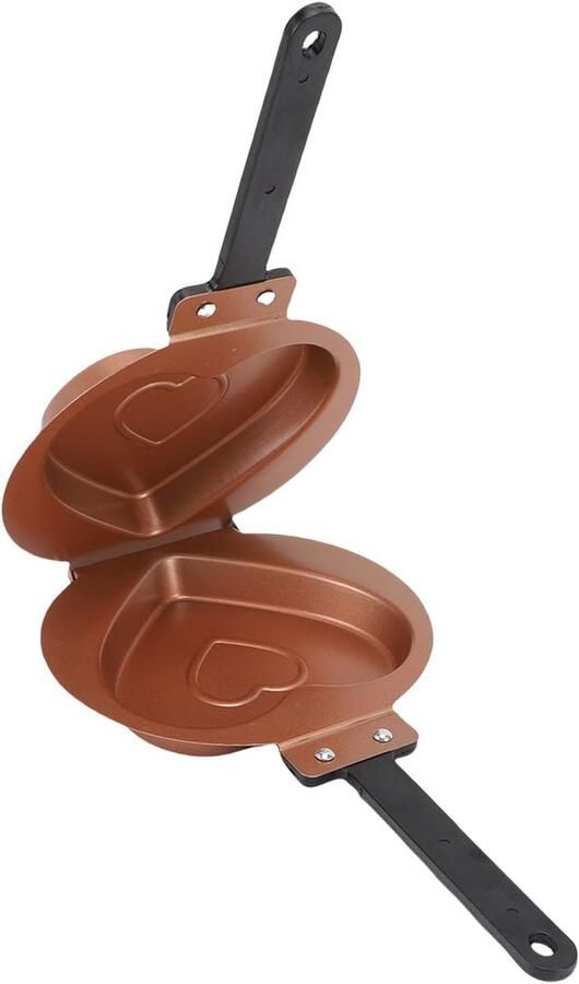 Dubbelzijdige Eierpan Pannenkoekmaker Ontbijt Gemakkelijk Draaien Non Stick Coating Goud