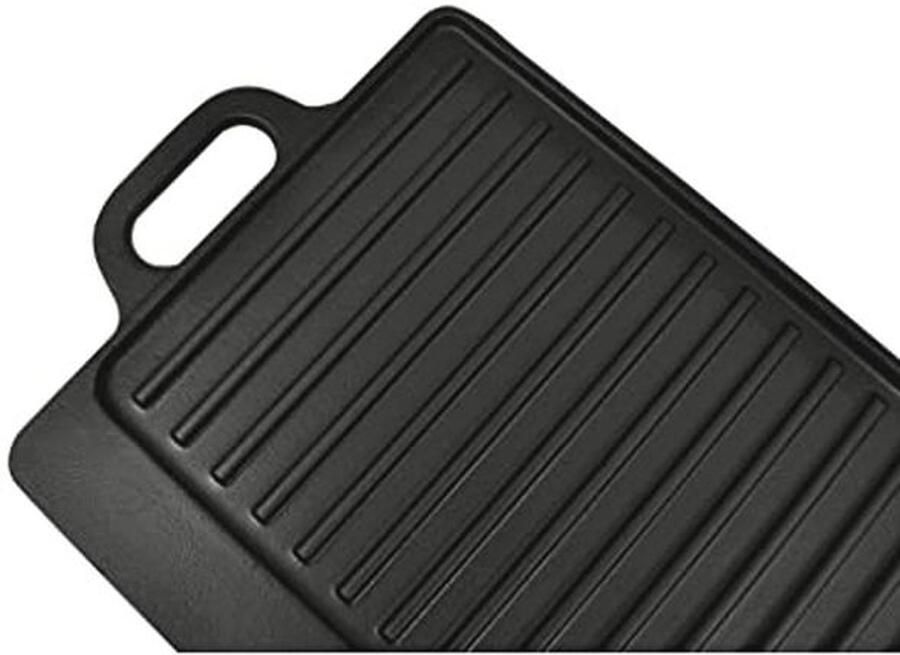 Dubbelzijdige Grillplaat van Gietijzer 50x23 cm Perfect voor BBQ en Pizza