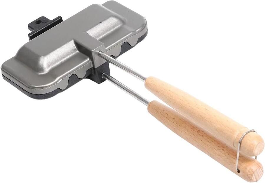 Dubbelzijdige Hete Pan Sandwich Maker Snacks Bereiden Afneembaar Ontwerp 22x15x5cm Zilver