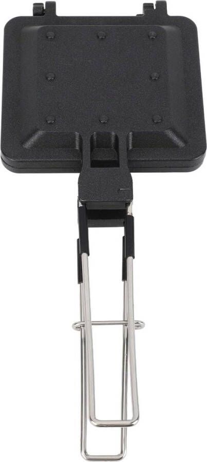 Dubbelzijdige Hot Sandwich Maker met Opvouwbare Handgreep Anti-aanbak Koekenpan voor Ontbijt en Kampvuur