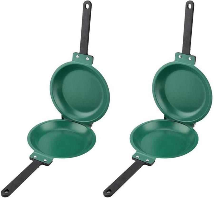 Dubbelzijdige Koekenpan Flip pan Lekker Koken Dubbelzijdig Flip Ontwerp Minder dan 20 cm Groen