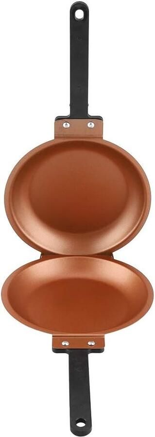 Dubbelzijdige Koekenpan Flip Pan Pannenkoeken Bakken Niet-stokoppervlak 19 cm Diameter Goud