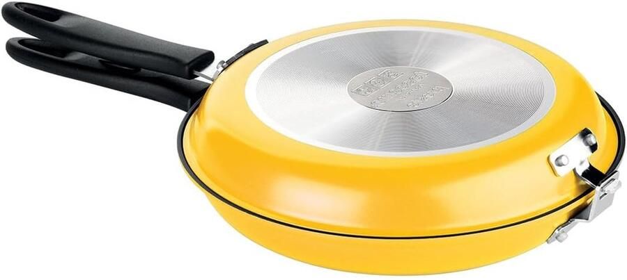 Dubbelzijdige koekenpan met twee kanten Koken en bakken Briljant ontwerp Ø 26 cm Grijs