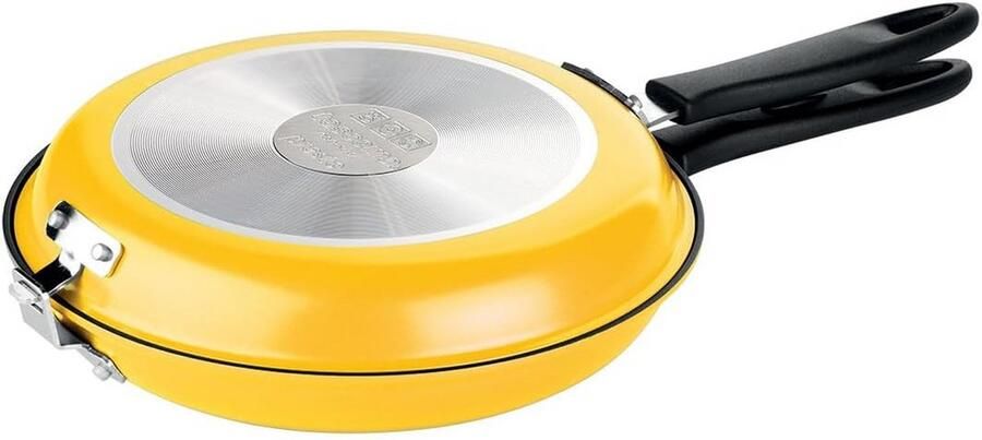 Dubbelzijdige koekenpan Omslagpan Grillpan Koken en bakken Briljant ontwerp Ø 26 cm Zwart