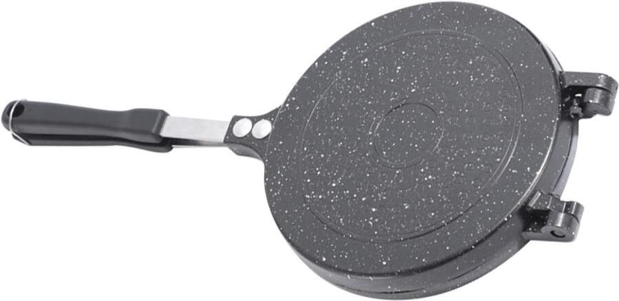 Dubbelzijdige Koekenpan Pannenkoekenpan Bakplaat Snel Ontbijt Maken Anti-aanbaklaag 20 cm diameter Zwart