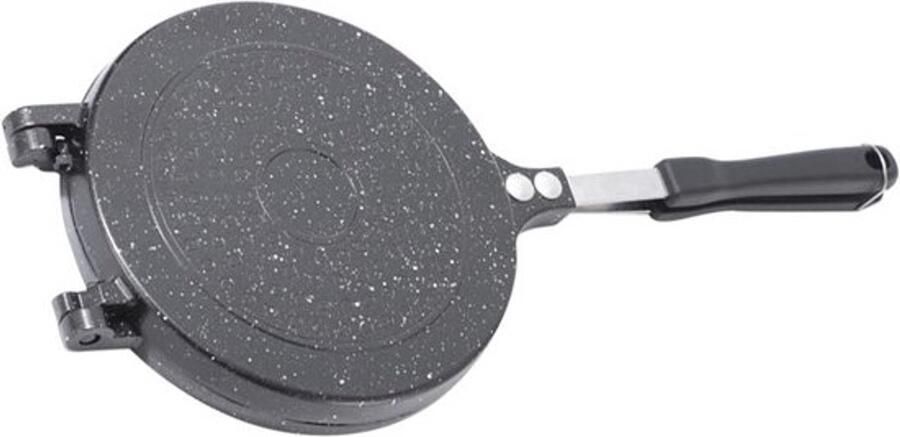 Dubbelzijdige Koekenpan Pannenkoekenpan Sandwichmaker Ontbijt Maken Gemakkelijk Schoon Te Maken 28 Cm Diameter Zwart