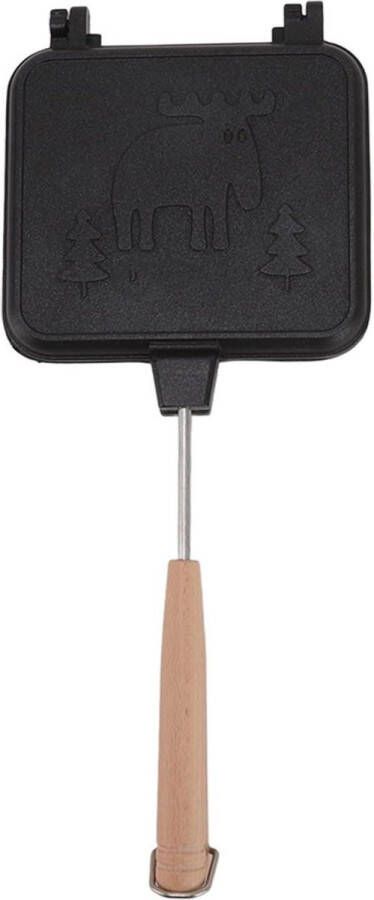 Dubbelzijdige Koekenpan Toasted Sandwich Maker Stick Proof Ontbijt Flip Pan Afneembare Handgreep Steak Pannenkoeken Frittatas