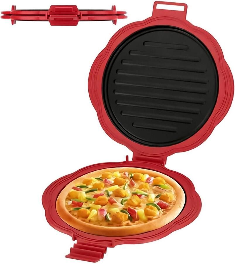 Tosti ijzer Sandwichmaker Grill Snelle Snacks Maken Dubbelzijdig Verwarmend 27B x 5H cm Zwart
