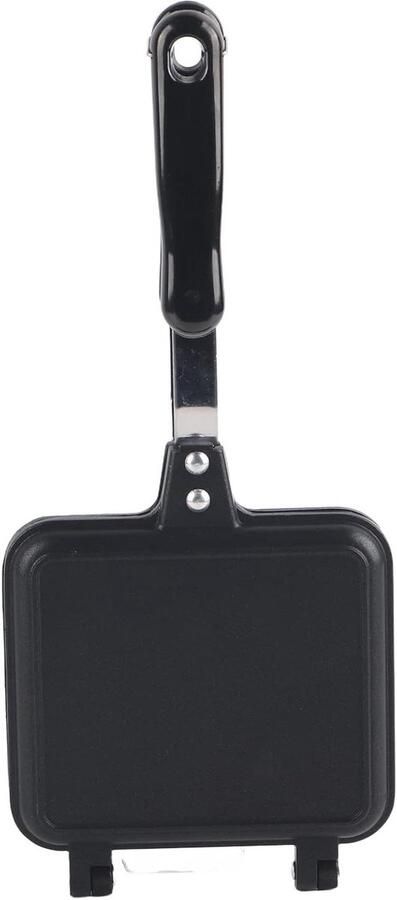 Dubbelzijdige Kookpan Multifunctionele Koekenpan Snelle Maaltijden Bereiden Non-stick Coating 16 x 14 cm Grijs