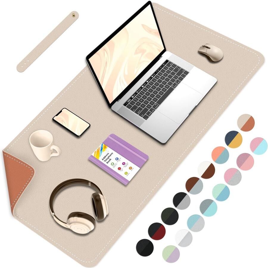 Dubbelzijdige Laptopmat van PU Leer 80x40 cm