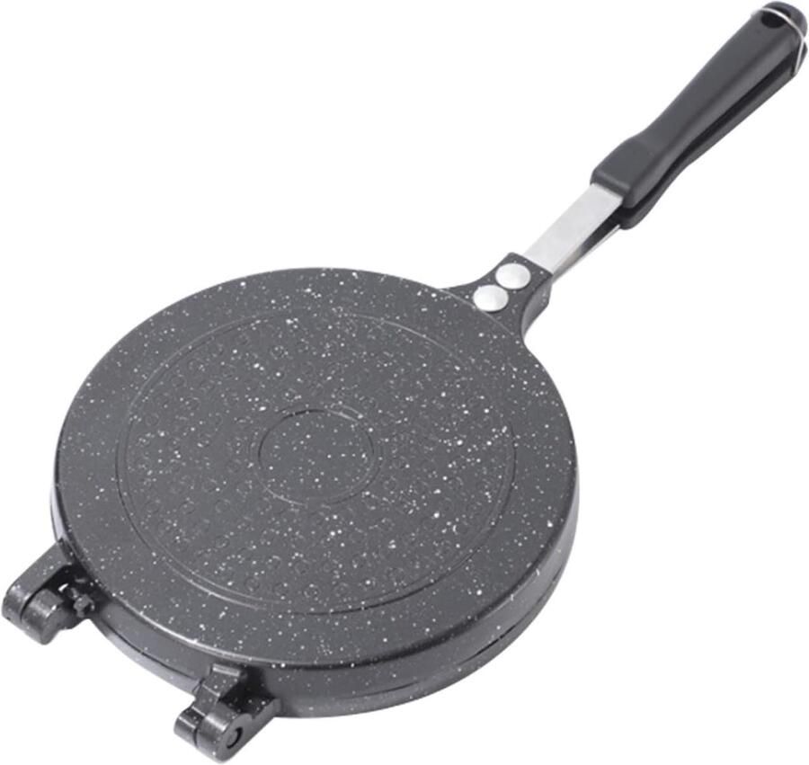 Dubbelzijdige Pan Sandwich Pan Ontbijt Maken Non-stick Coating 42 x 24 cm Zwart