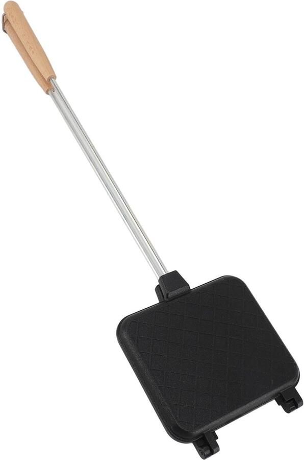 Dubbelzijdige Pan Sandwichmaker Pan Gegrilde Snacks Maken Afneembaar Ontwerp Draagbaar Zilver