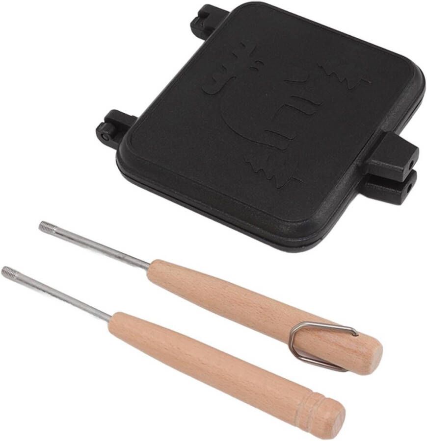 Dubbelzijdige Tosti-ijzer voor Gegrilde Kaas met Anti-aanbaklaag en Hittebestendige Handgrepen