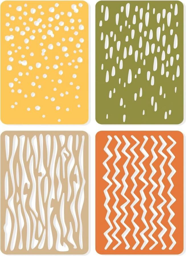 Dunne Snijmallen Set 4 Stuks voor Scrapbooking Kaarten Maken en Journaling