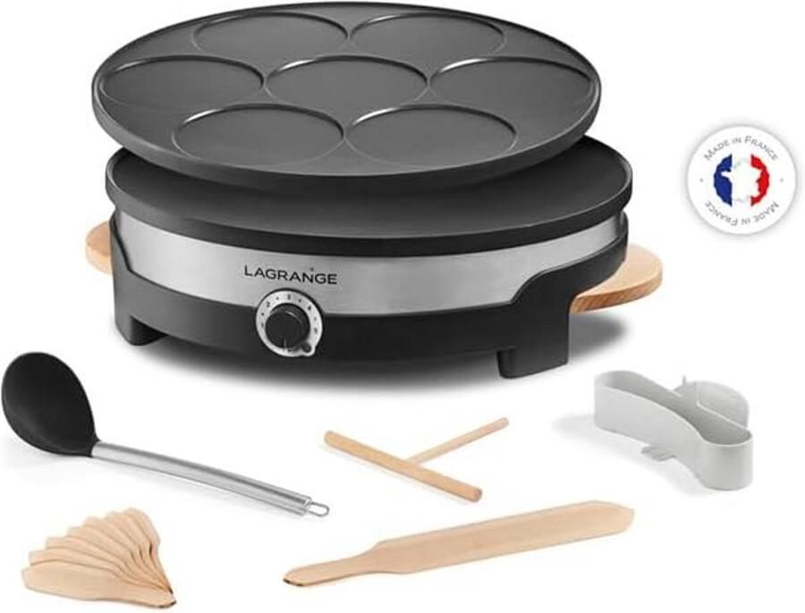 Duo Crêpemaker 1500W Zwart Voor Perfecte Crêpes en Pannenkoeken