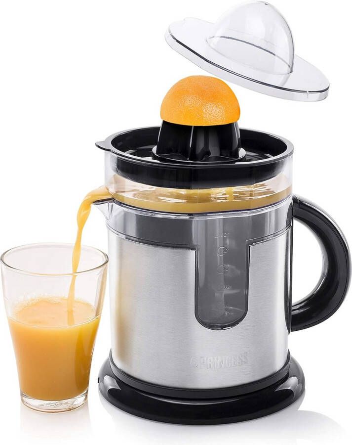 Duo Juicer – Innovatief tussenstuk met dubbelfunctie – RVS Design 40 Watt Zilver