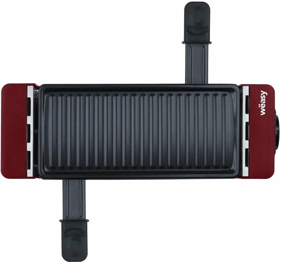 Duo Raclette en Grill voor 2 Personen Aansluitbare Kaas Smelter met Antiaanbaklaag