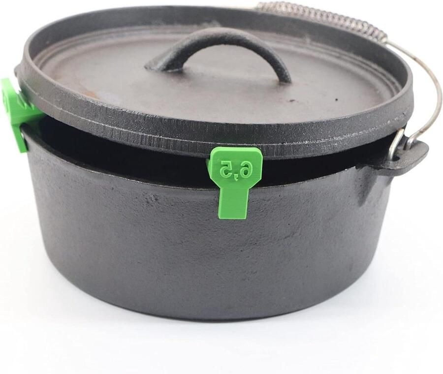 Dutch Oven Afstandhouder accessoires ventilatie voor opslag set van 3 o.a. Petromax (5 mm zwart)