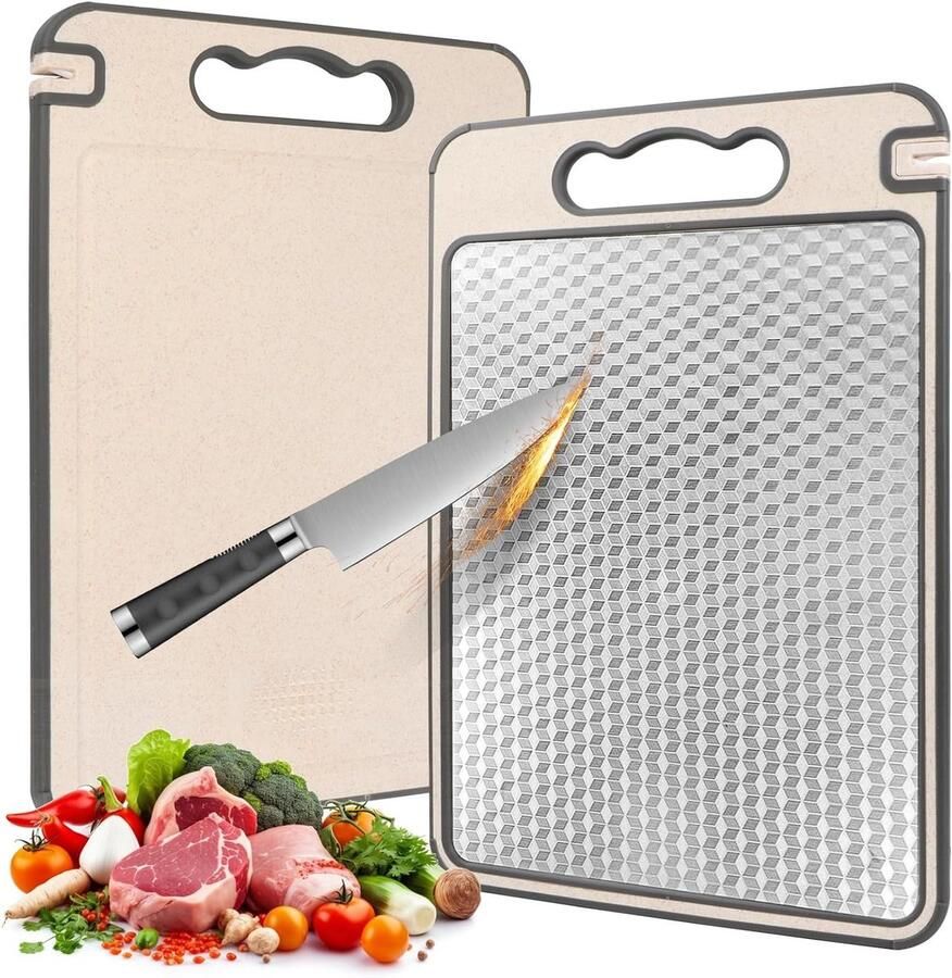Duurzaam snijplank van roestvrij staal Ideaal voor koken snijden en bereiden van voedsel