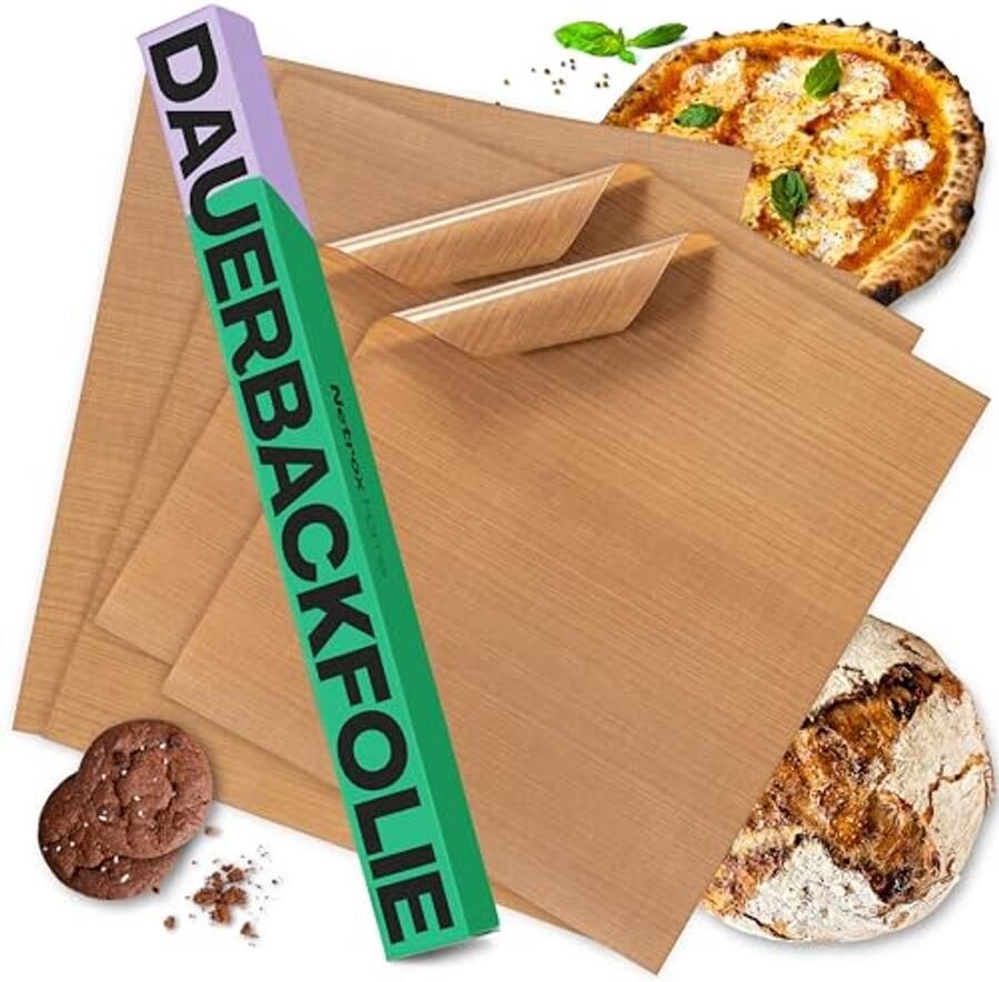 Duurzame bakfolie set van 4 Hittebestendig Anti-aanbaklaag en Herbruikbaar voor de Oven en Grill