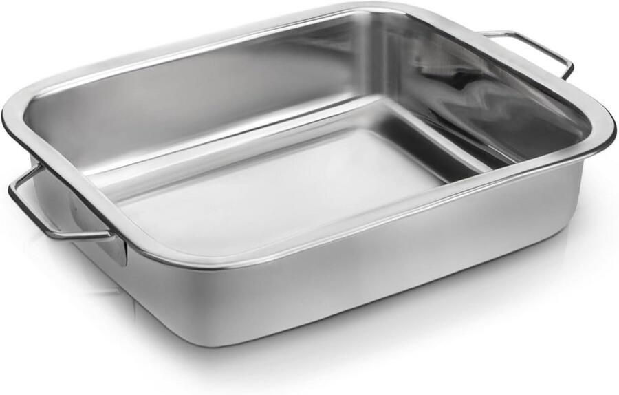 Duurzame RVS braadpan 25 cm met verhoogde bodem voor gelijkmatige warmte