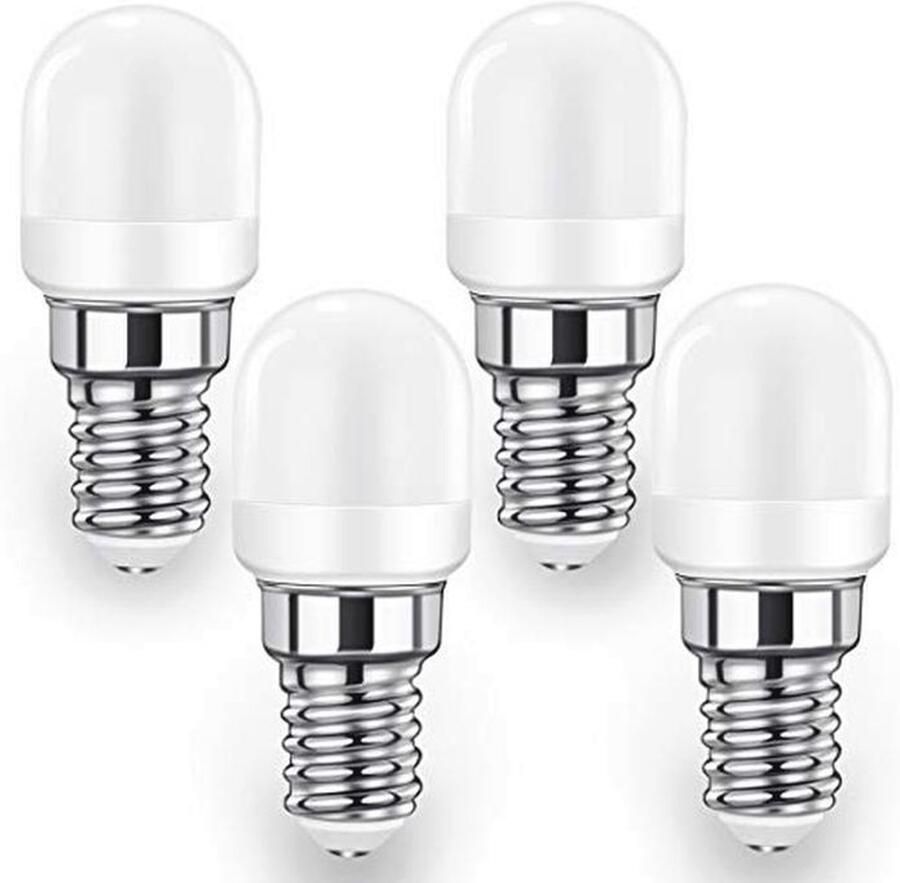 E14 LED koelkastlamp 2W Vervanging voor halogeen 20W-25W 140 lumen Koudwit 6000K Voor afzuigkap en nachtlampen 4 stuks