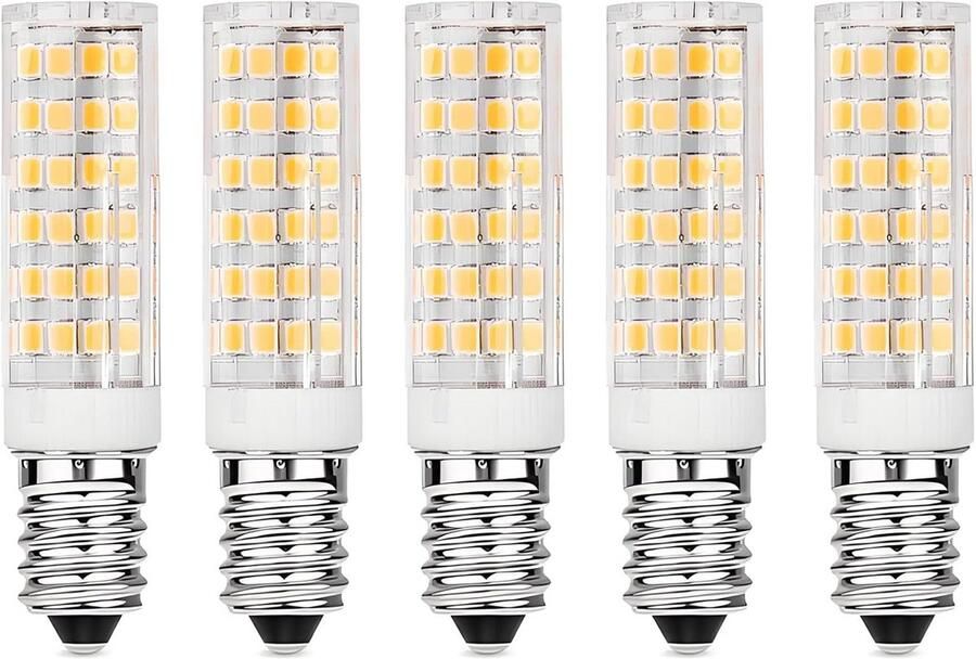 E14 LED Lamp voor Afzuigkap en Koelkast 7W Warm Wit 3000K 5 Stuks