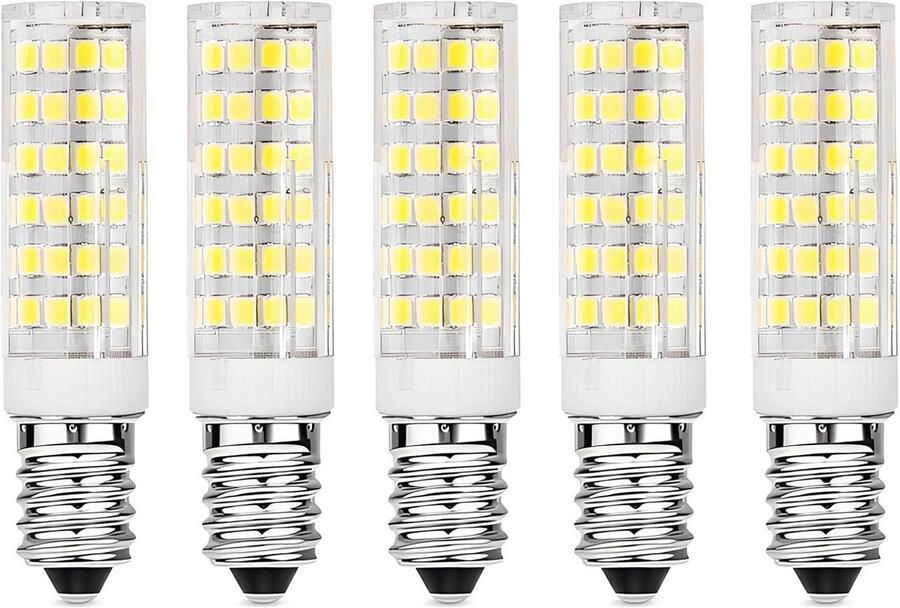E14 LED Lampen voor Afzuigkap en Koelkast 7W 700 Lumen Koel Wit (6000K) 5 Stuks