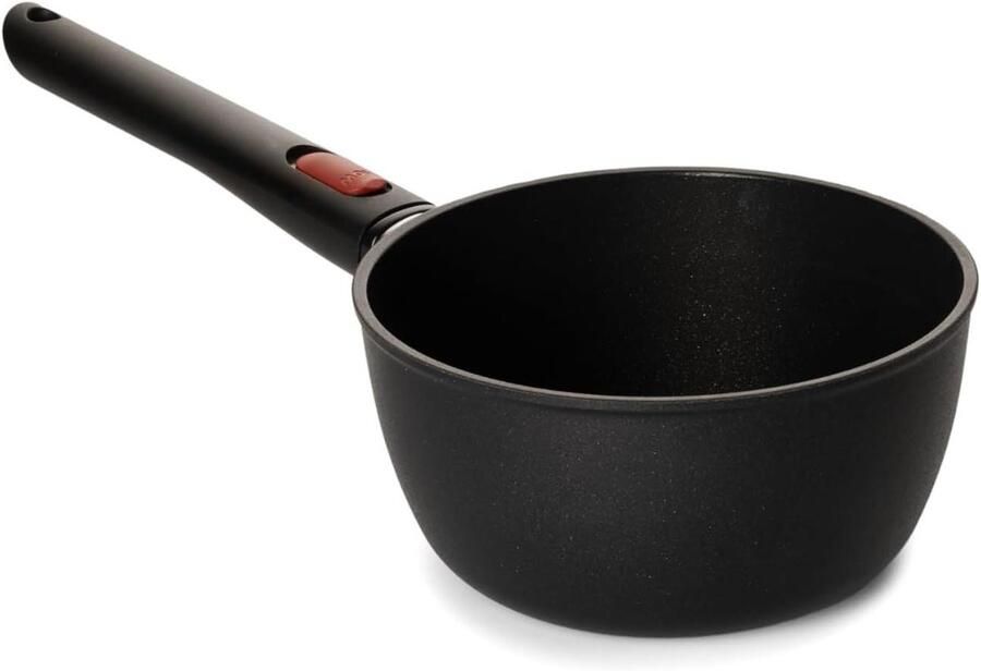 Eco Lite Steelpan Kookpan Inductie Gezond Koken PFAS-vrije Anti-aanbaklaag 1.6 Liter Zwart