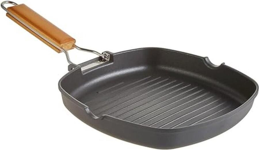 Ecostone Grillpan 24 x 24 cm Inductie Antiaanbaklaag Milieuvriendelijk en PFOA-vrij