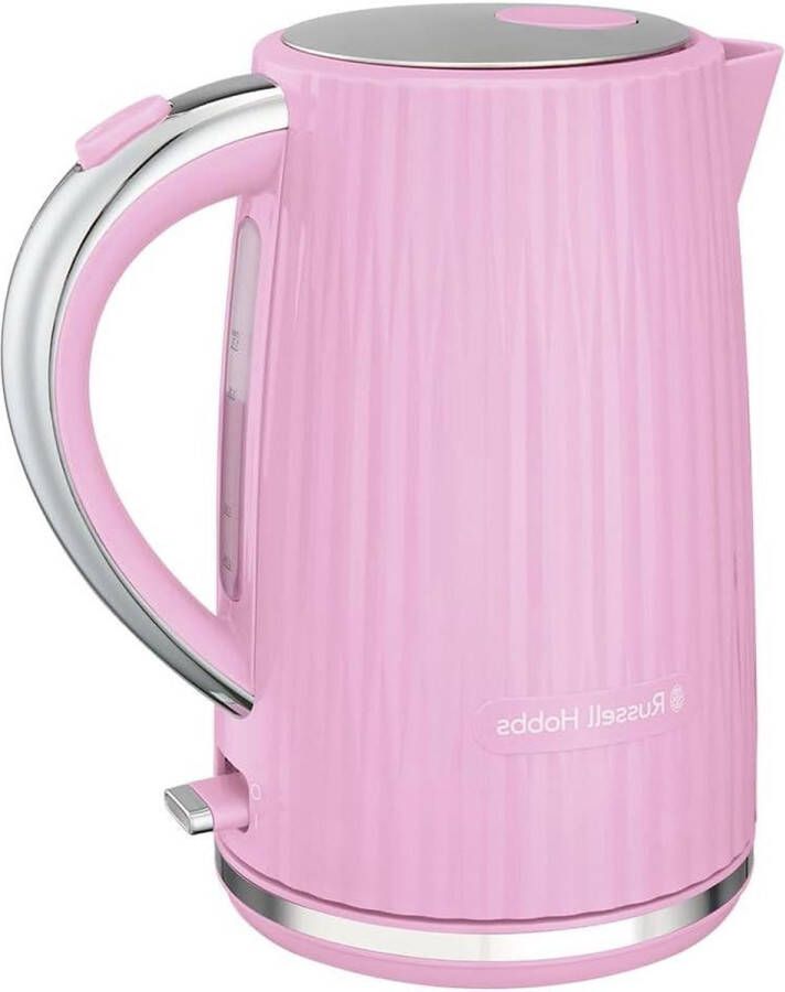 Eden framboos roestvrijstalen accenten waterkoker 1 7 l 2400 W uitneembaar kalkfilter dekselopening met één druk op de knop waterniveau-indicator lichtgevende schakelaar