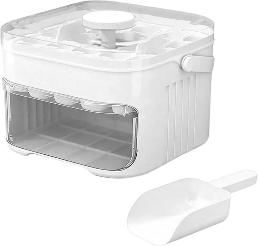 Een ijsmachine geschikt voor een ingebouwde opvangbak. Perfect voor het maken van allerlei koude dranken en ijskoffie