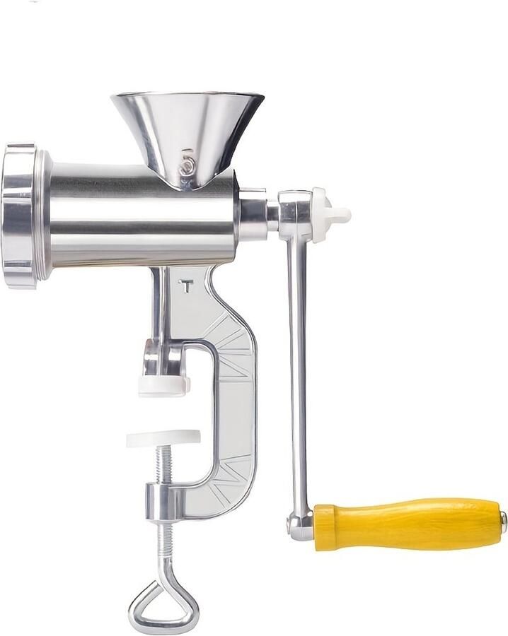 Een roestvrijstalen handmatig bediende vleesmolen die geen elektriciteit nodig heeft Geschikt voor zowel vlees als groenten met een tafelklem waardoor het een veelzijdig keukenhulpmiddel is Geschikt voor het verwerken van voedsel